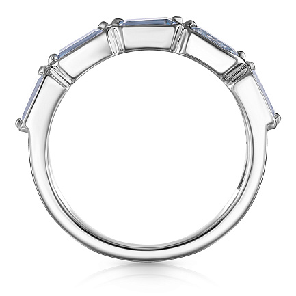 Кольцо из белого золота с топазами