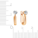 Серьги из комбинированного золота с бриллиантами