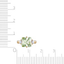 Кольцо из желтого золота с фианитом