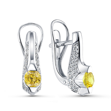 Серьги из белого золота