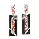 Серьги с английским замком из серебра с фианитами