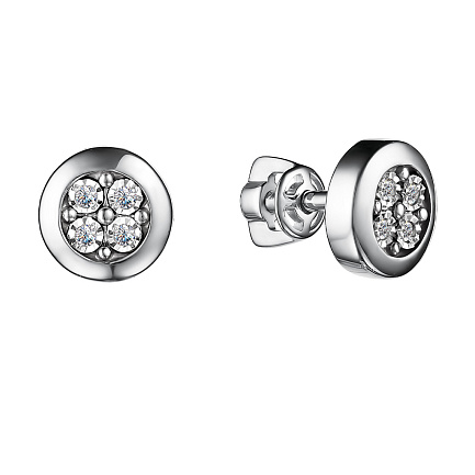 Пусеты из белого золота