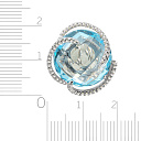 Кольцо из белого золота с бриллиантами, топазом