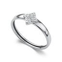 Кольцо из белого золота с бриллиантами