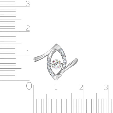 Кольцо из белого золота с бриллиантами