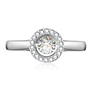 Кольцо из белого золота с бриллиантами