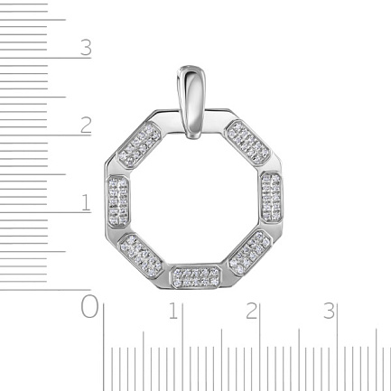 Подвеска из белого золота с бриллиантами