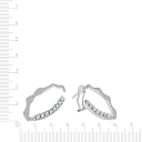 Серьги из серебра с фианитом