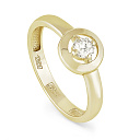 Кольцо из желтого золота с бриллиантом