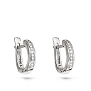 Серьги с английским замком из серебра с фианитами