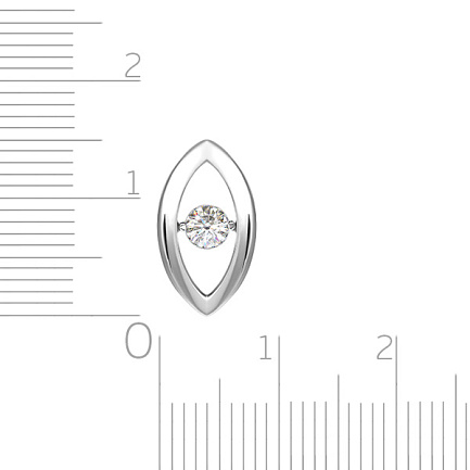 Подвеска из белого золота с бриллиантом
