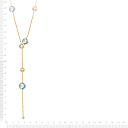 Колье из желтого золота с топазами, плетение якорное