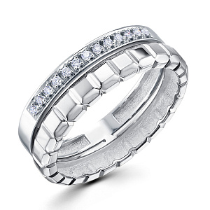 Кольцо из белого золота с бриллиантами