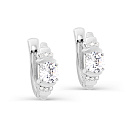 Серьги с английским замком из серебра