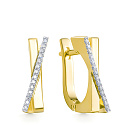 Серьги из желтого золота с бриллиантами