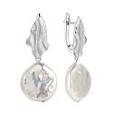 Серьги из серебра с жемчугом