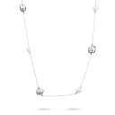 Колье из серебра с жемчугом, фианитами