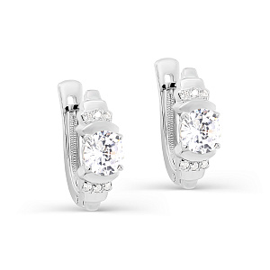 Серьги с английским замком из серебра