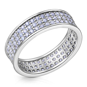 Кольцо из серебра с фианитом