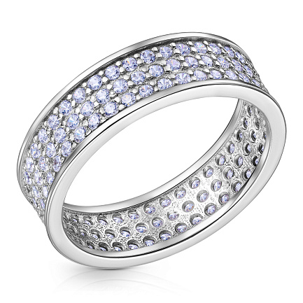 Кольцо из серебра с фианитом