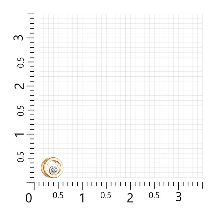Подвеска из красного золота с бриллиантом