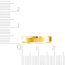 Кольцо обручальное гладкое из желтого золота