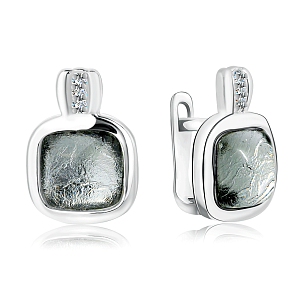 Серьги с английским замком из серебра