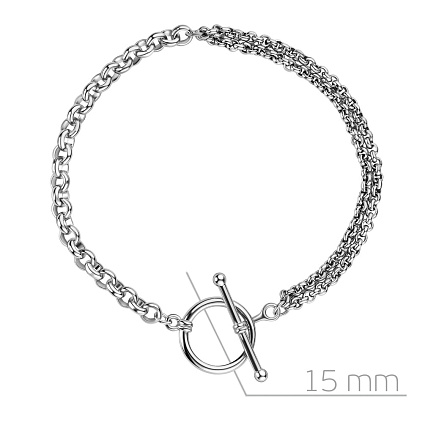 Браслет декоративный из серебра