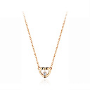 Колье из красного золота с фианитом