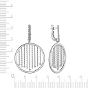 Серьги с английским замком из белого золота с бриллиантами