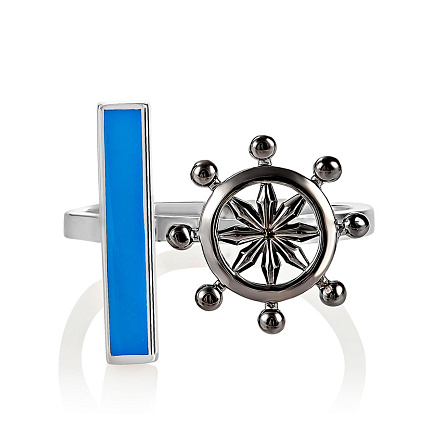 Кольцо из серебра с эмалью