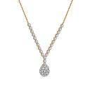 Колье из красного золота с бриллиантами