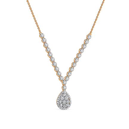 Колье из красного золота с бриллиантами