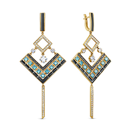 Серьги с английским замком из серебра