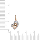 Подвеска из красного золота с фианитом