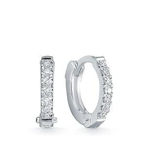 Серьги из белого золота с бриллиантами