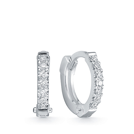 Серьги из белого золота с бриллиантами