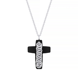 Колье из серебра с эмалью