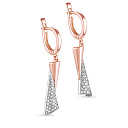 Серьги с английским замком из золота с бриллиантами