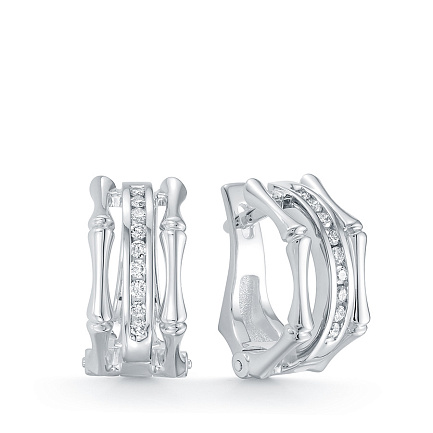 Серьги из белого золота с бриллиантами