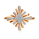 Кольцо из красного золота с бриллиантами