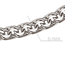 Цепь ручной работы из серебра, плетение бисмарк