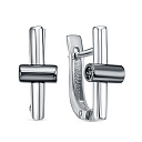 Серьги с английским замком из серебра