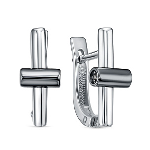 Серьги с английским замком из серебра