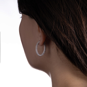 Серьги Конго из серебра