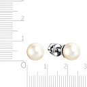 Пусеты из белого золота с жемчугом