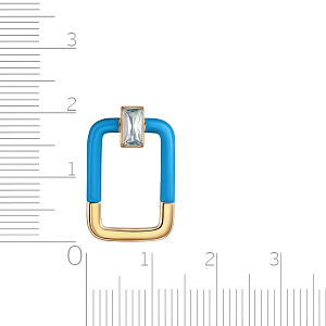 Подвеска из красного золота с топазом, эмалью