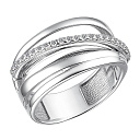 Кольцо из серебра с фианитами