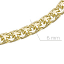 Браслет ручной работы из желтого золота, плетение бисмарк