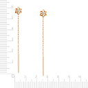 Продевки из красного золота с фианитом